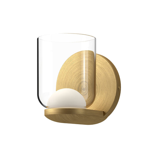 Cedar LED Wall Sconce in Brushed Gold/Clear Finish | Kuzco Lighting