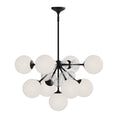 Load image into Gallery viewer, Celia 31-in Matte Black/Opal Glass 9 Lights Chandelier by Alora Lighting | CH415331MBOP | Alora Lighting

