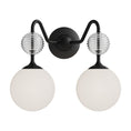 Load image into Gallery viewer, Celia 15-in Matte Black/Opal Glass 2 Lights Vanity by Alora Lighting | VL415315MBOP | Alora Lighting

