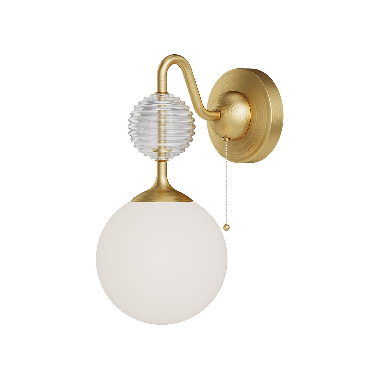 Celia 6-in Brushed Gold/Opal Glass 1 Light Wall/Vanity by Alora Lighting | WV415306BGOP | Alora Lighting