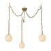 Cherise Brushed Gold/Glossy Ribbed Opal Glass Socket 7-in Multi Pendant by Alora Lighting | MP579707BGGR | Alora Lighting