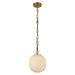 Cherise 12-in Brushed Gold/Glossy Ribbed Opal Glass Socket Pendant by Alora Lighting | PD579112BGGR | Alora Lighting