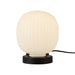 Cherise 7-in Matte Black/Glossy Ribbed Opal Glass Socket Table Lamp by Alora Lighting | TL579107MBGR | Alora Lighting