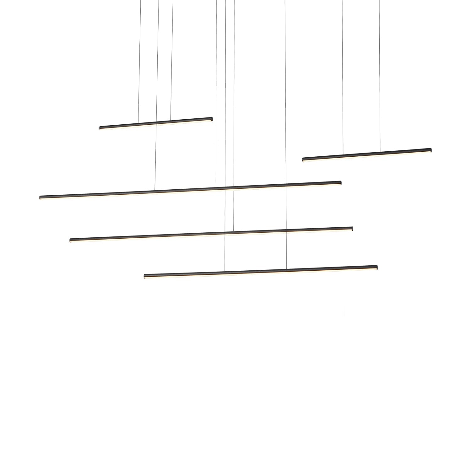 Chute Motion Multi-Light Pendant in Black Finish | Kuzco Lighting