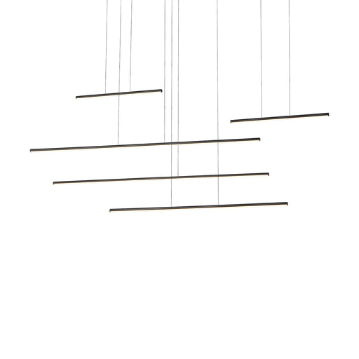 Chute Motion Multi-Light Pendant in Black Finish | Kuzco Lighting