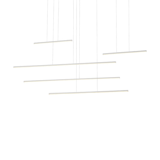 Chute Motion Multi-Light Pendant in White Finish | Kuzco Lighting