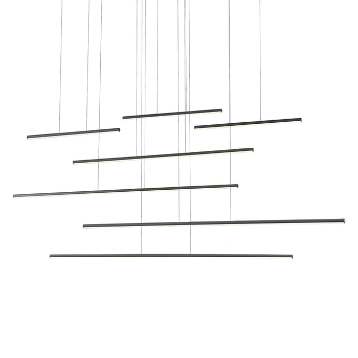 Chute Motion Multi-Light Pendant in Black Finish | Kuzco Lighting