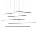 Chute Motion Multi-Light Pendant in Black Finish | Kuzco Lighting