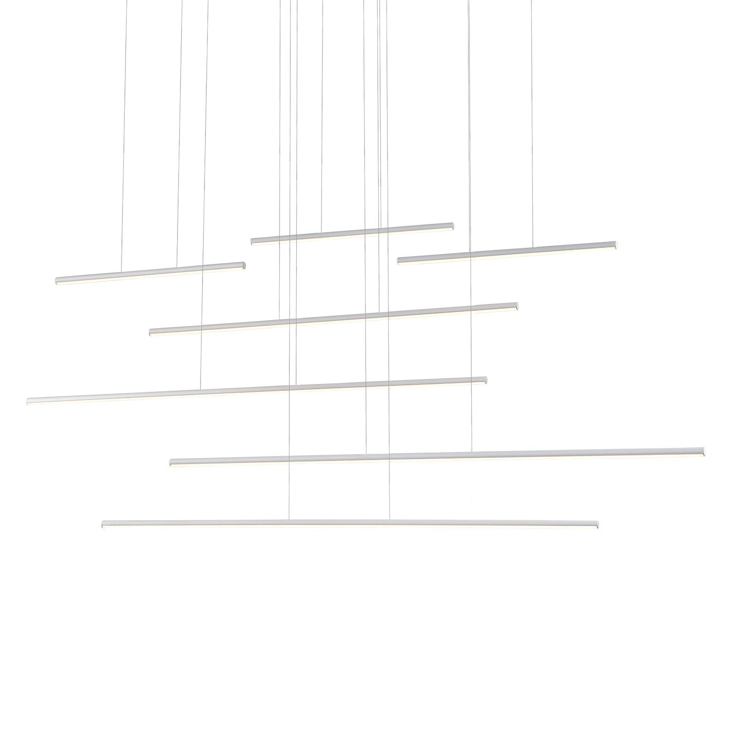 Chute Motion Multi-Light Pendant in White Finish | Kuzco Lighting