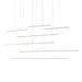 Chute Motion Multi-Light Pendant in White Finish | Kuzco Lighting