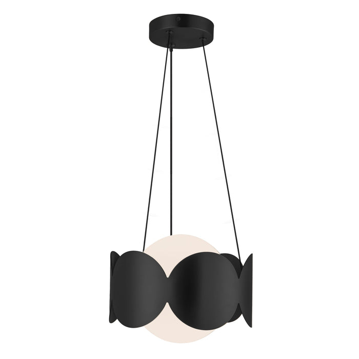 Ciel Chandelier in Black/Opal Glass Finish | Kuzco Lighting