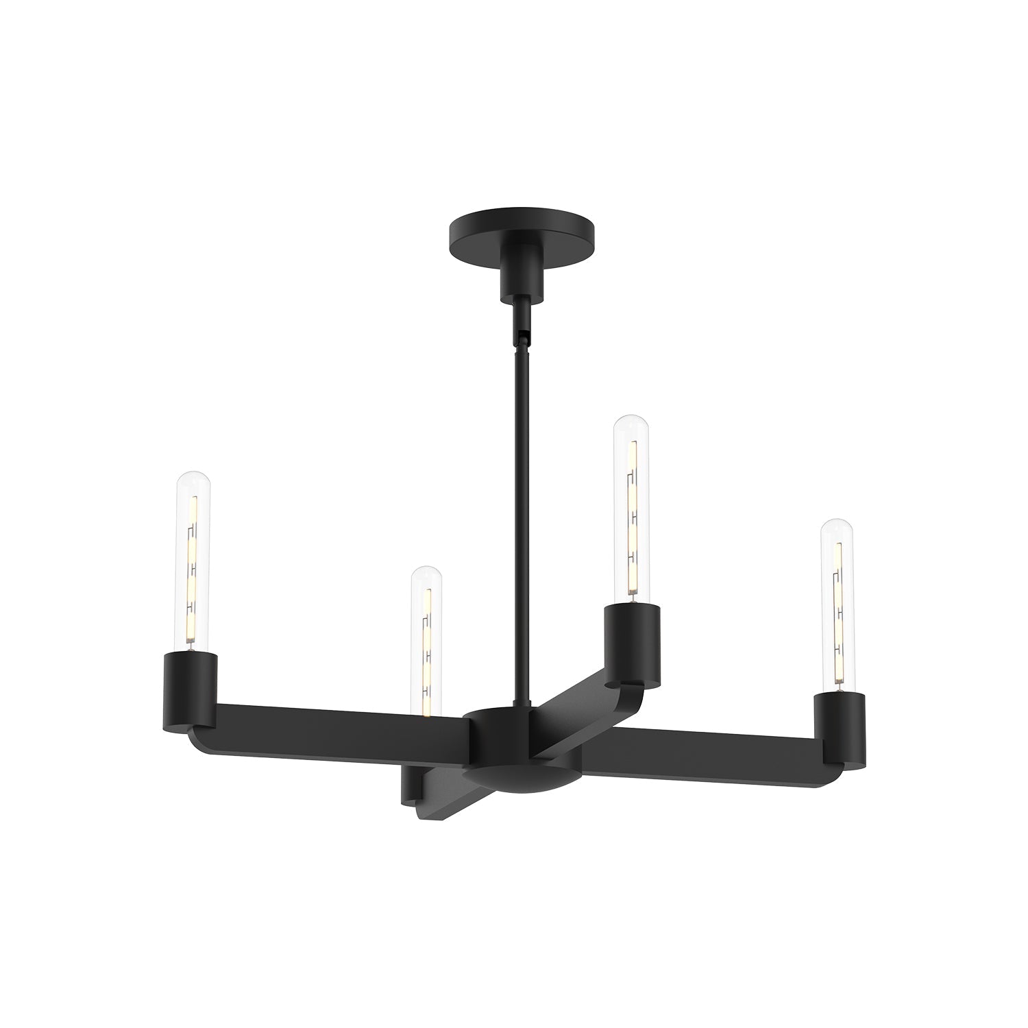 Claire 25-in Matte Black 4 Lights Chandelier by Alora Lighting | CH607225MB | Alora Lighting