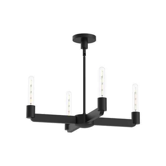 Claire 25-in Matte Black 4 Lights Chandelier by Alora Lighting | CH607225MB | Alora Lighting