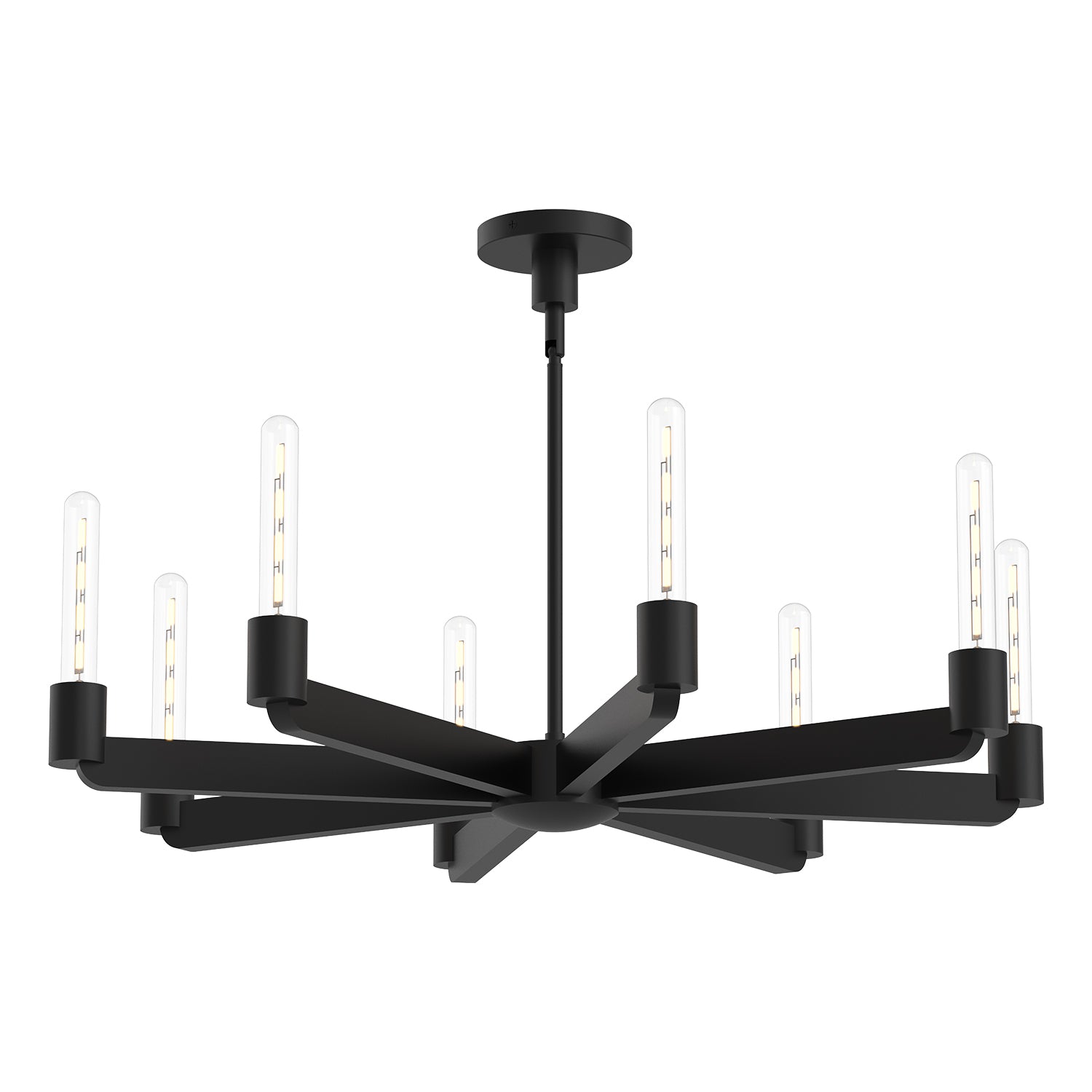 Claire 32-in Matte Black 8 Lights Chandelier by Alora Lighting | CH607232MB | Alora Lighting