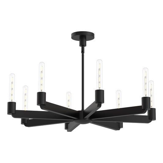 Claire 32-in Matte Black 8 Lights Chandelier by Alora Lighting | CH607232MB | Alora Lighting