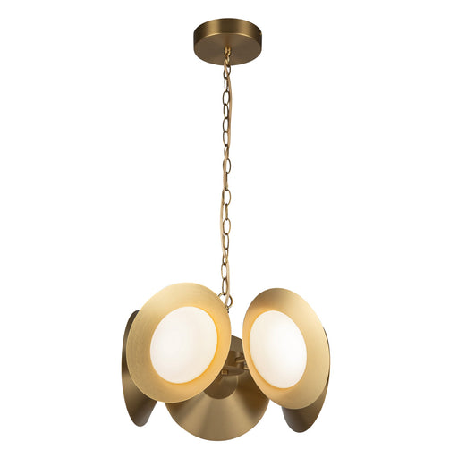 Cleo LED Chandelier in Brushed Gold/Opal Glass Finish | Kuzco Lighting