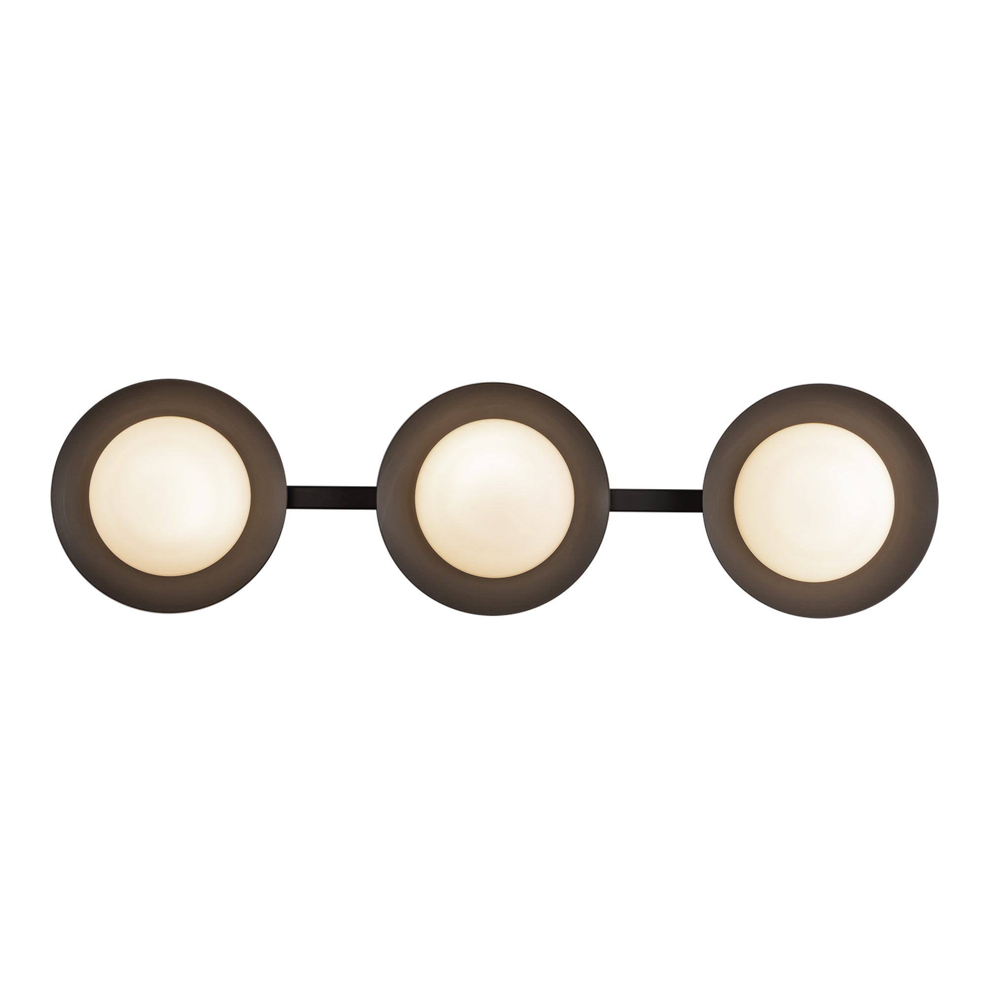 Cleo LED Vanity Light in Black/Opal Glass Finish | Kuzco Lighting