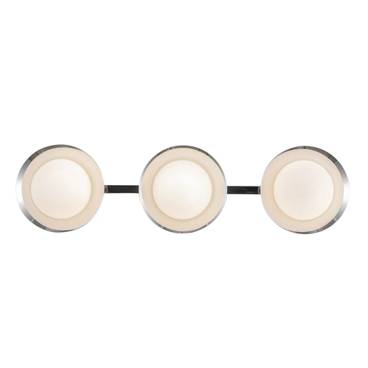 Cleo LED Vanity Light in Chrome/Opal Glass Finish | Kuzco Lighting