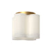 Clover LED Flush Mount in Brushed Gold/Opal Glass Finish | Kuzco Lighting