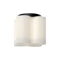 Load image into Gallery viewer, Clover LED Flush Mount in Black/Opal Glass Finish | Kuzco Lighting
