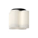 Clover LED Flush Mount in Black/Opal Glass Finish | Kuzco Lighting