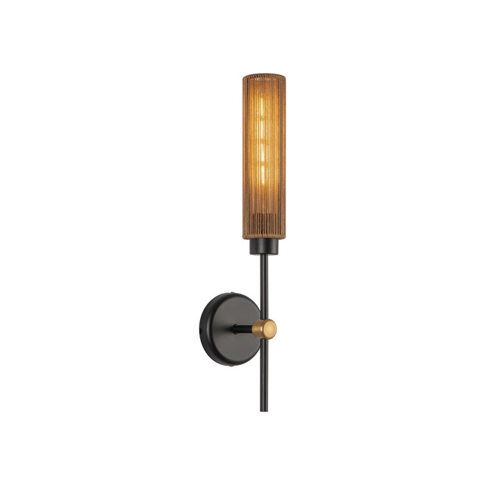 Colby 20-in Matte Black/Tan Jute Socket Wall/Vanity Light by Alora Lighting | WV491120MBTJ | Alora Lighting