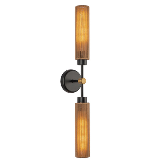 Colby 23-in Matte Black/Tan Jute Socket Wall/Vanity Light by Alora Lighting | WV491223MBTJ | Alora Lighting