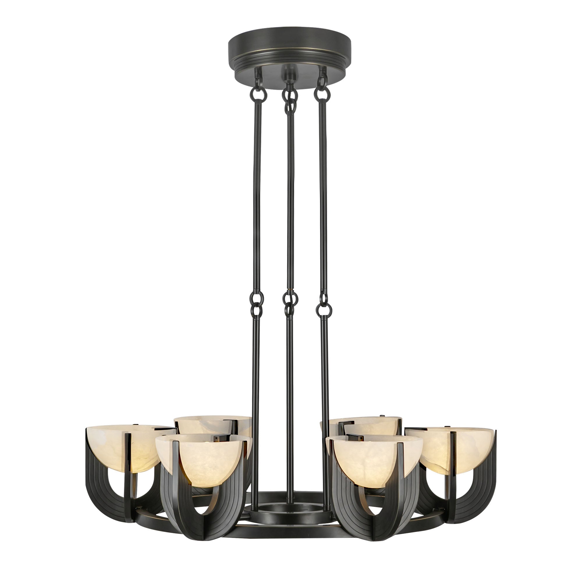 Colette 27-in Urban Bronze/Alabaster LED Chandelier by Alora Lighting | CH362627UBAR-UNV | Alora Lighting