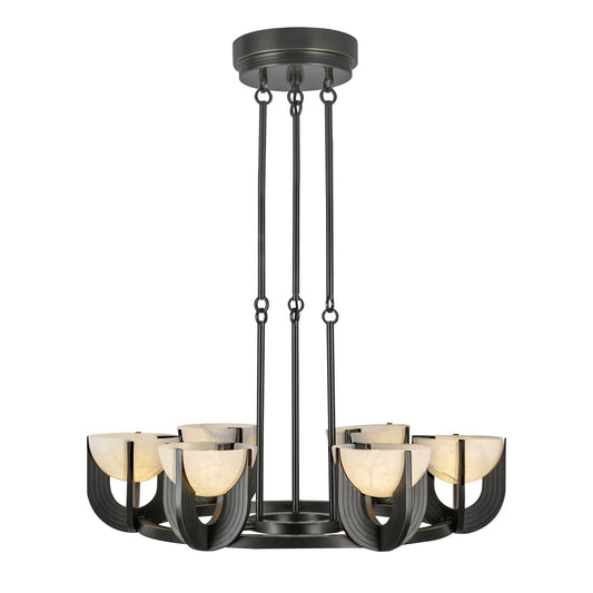 Colette 27-in Urban Bronze/Alabaster LED Chandelier by Alora Lighting | CH362627UBAR-UNV | Alora Lighting