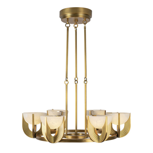 Colette 27-in Vintage Brass/Alabaster LED Chandelier by Alora Lighting | CH362627VBAR-UNV | Alora Lighting