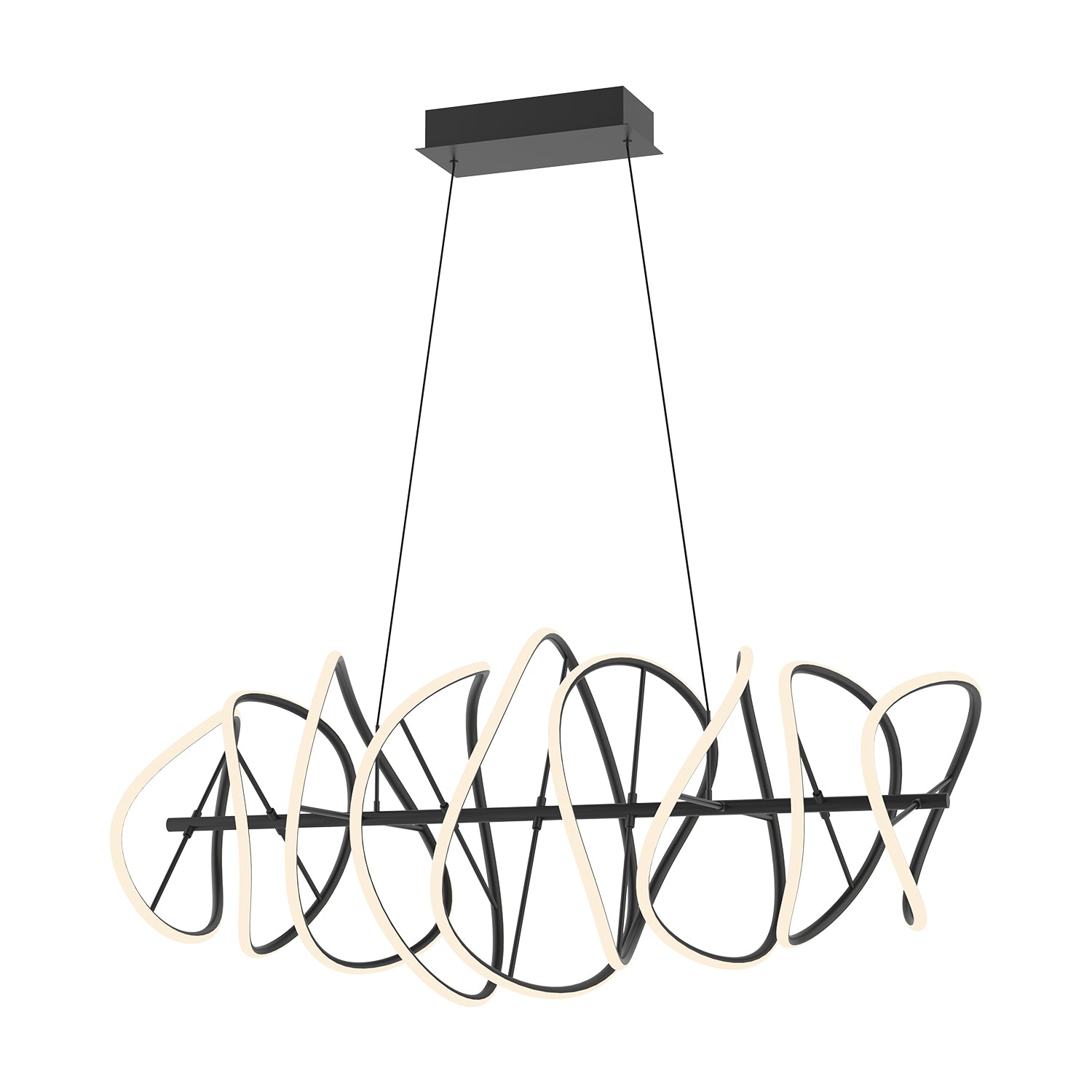 Collide LED Chandelier in Black Finish | Kuzco Lighting
