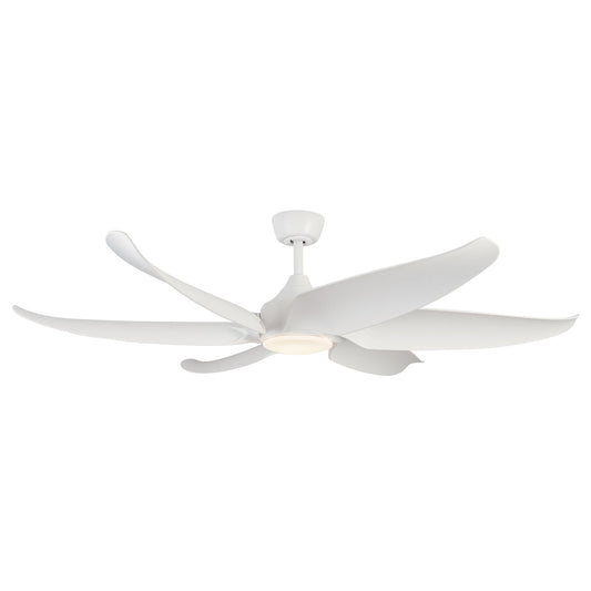 Coronado LED Ceiling Fan in Matte White Finish | Kuzco Lighting