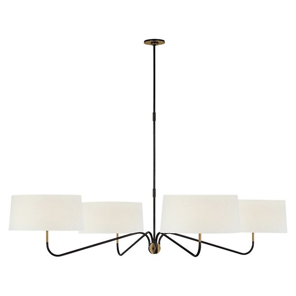 Canto Grande Four Arm Chandelier bronze