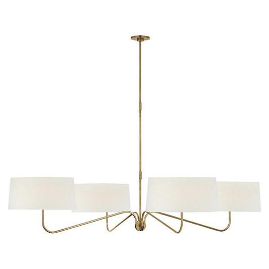 Canto Grande Four Arm Chandelier brass