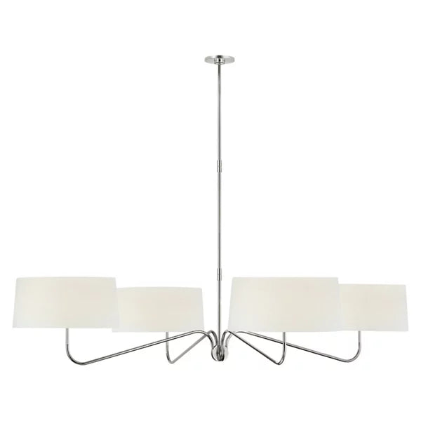 Canto Grande Four Arm Chandelier polished nickel