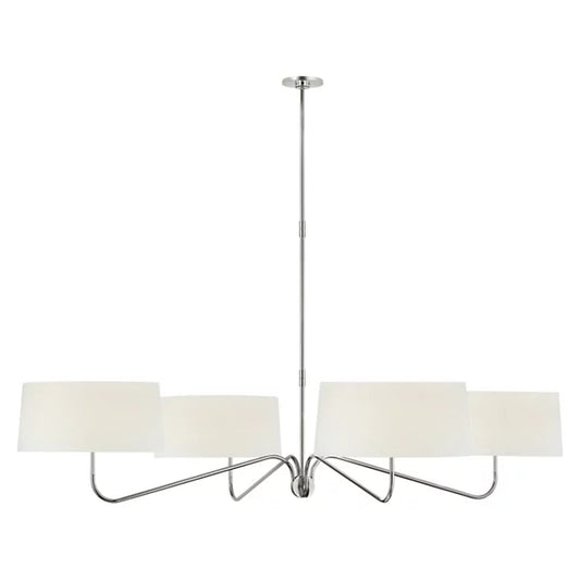 Canto Grande Four Arm Chandelier polished nickel