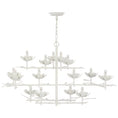 Load image into Gallery viewer, Clementine Low Wide Tiered Chandelier Plaster White
