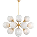 Load image into Gallery viewer, Cristol 40" Chandelier Hand Rubbed Antique Brass Finish
