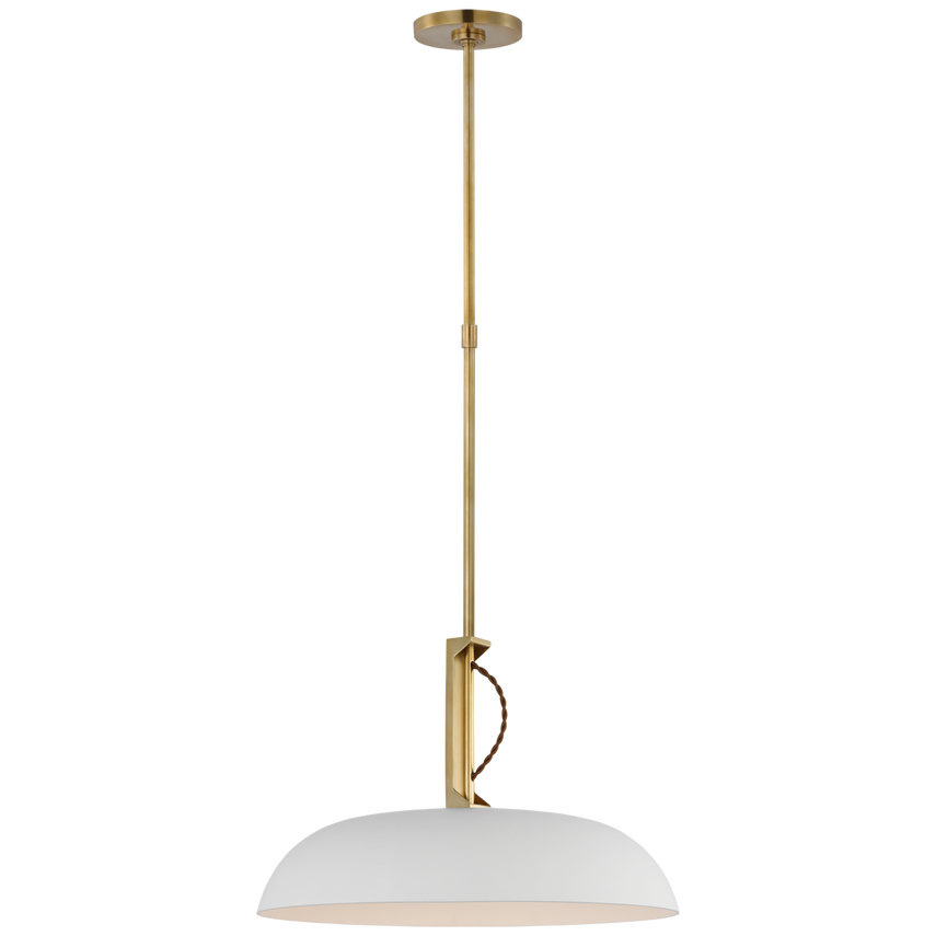 Cyrus Pendant brass white