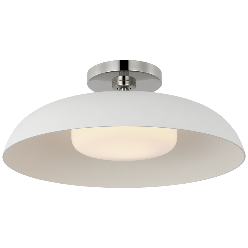 Cyrus Flush Mount polished nickel white