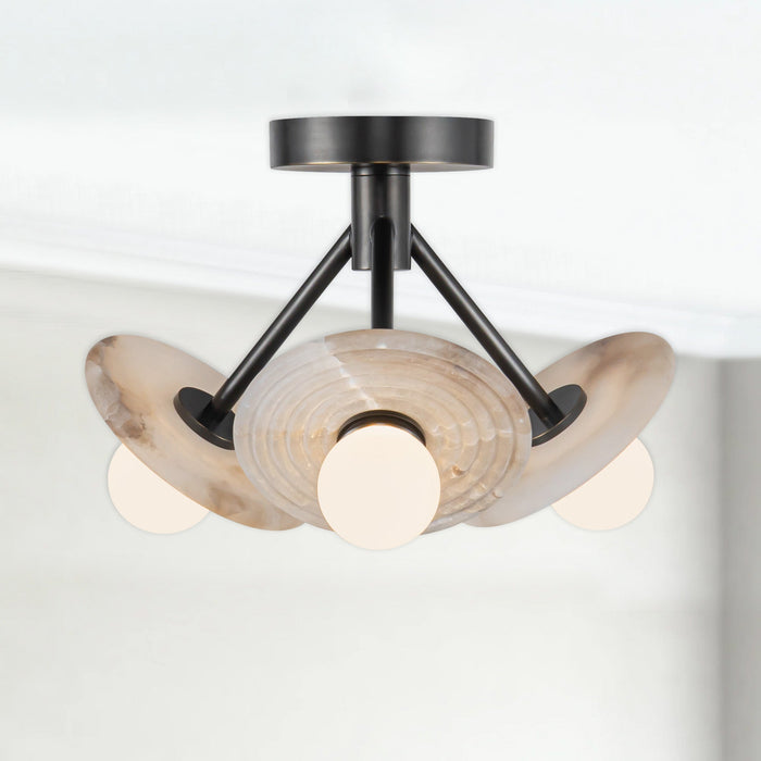 Dahlia LED Semi-Flushmount by Alora Lighting