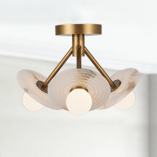 Dahlia LED Semi-Flushmount by Alora Lighting