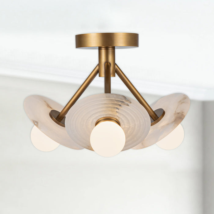 Dahlia LED Semi-Flushmount by Alora Lighting