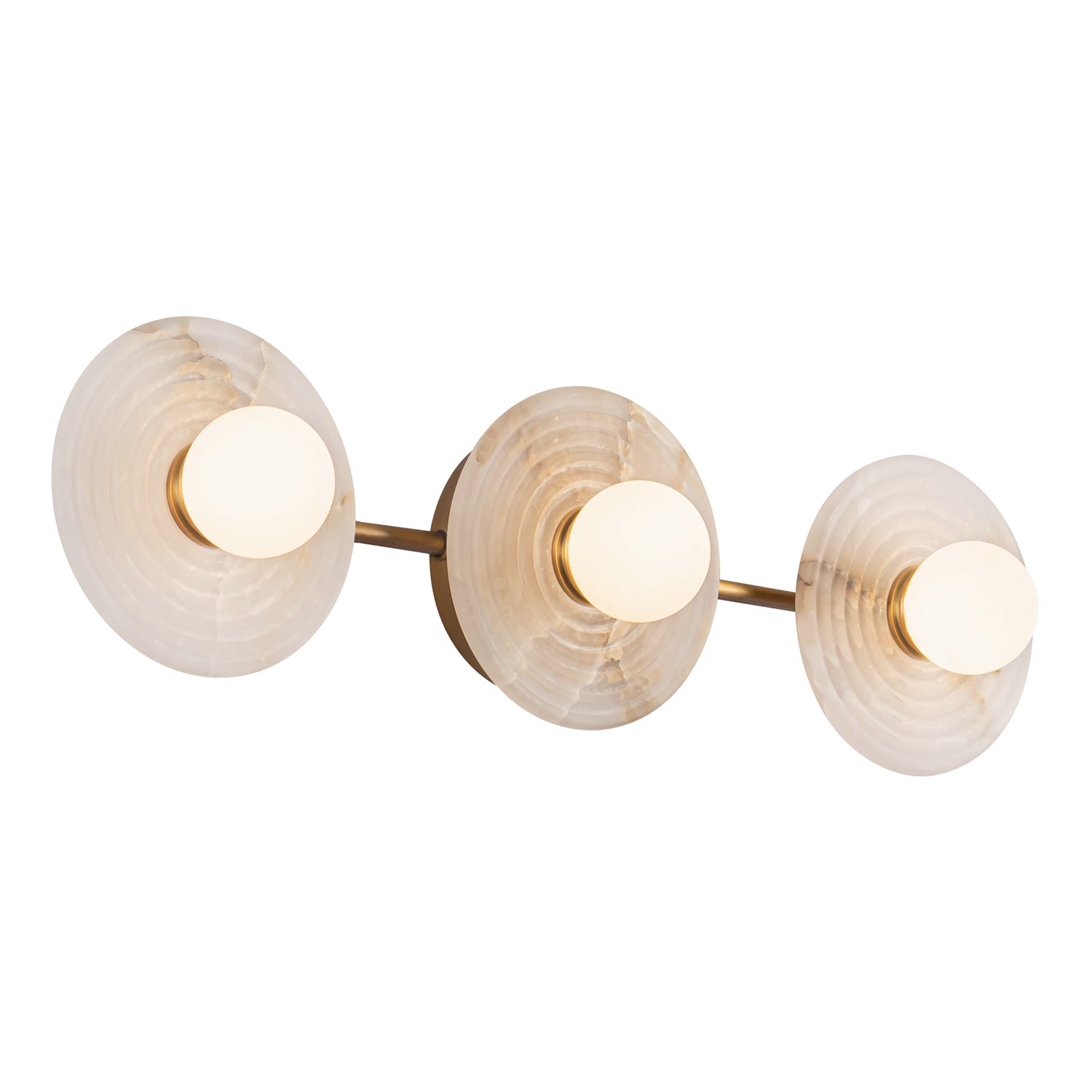 Dahlia 22-in Vintage Brass/Alabaster LED Wall/Vanity by Alora Lighting | WV346322VBAR | Alora Lighting
