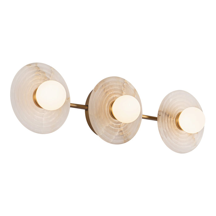 Dahlia 22-in Vintage Brass/Alabaster LED Wall/Vanity by Alora Lighting | WV346322VBAR | Alora Lighting