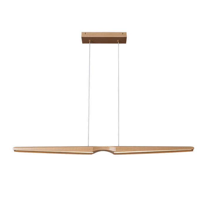 Dakota LED Linear Pendant in Beech Wood Finish | Kuzco Lighting