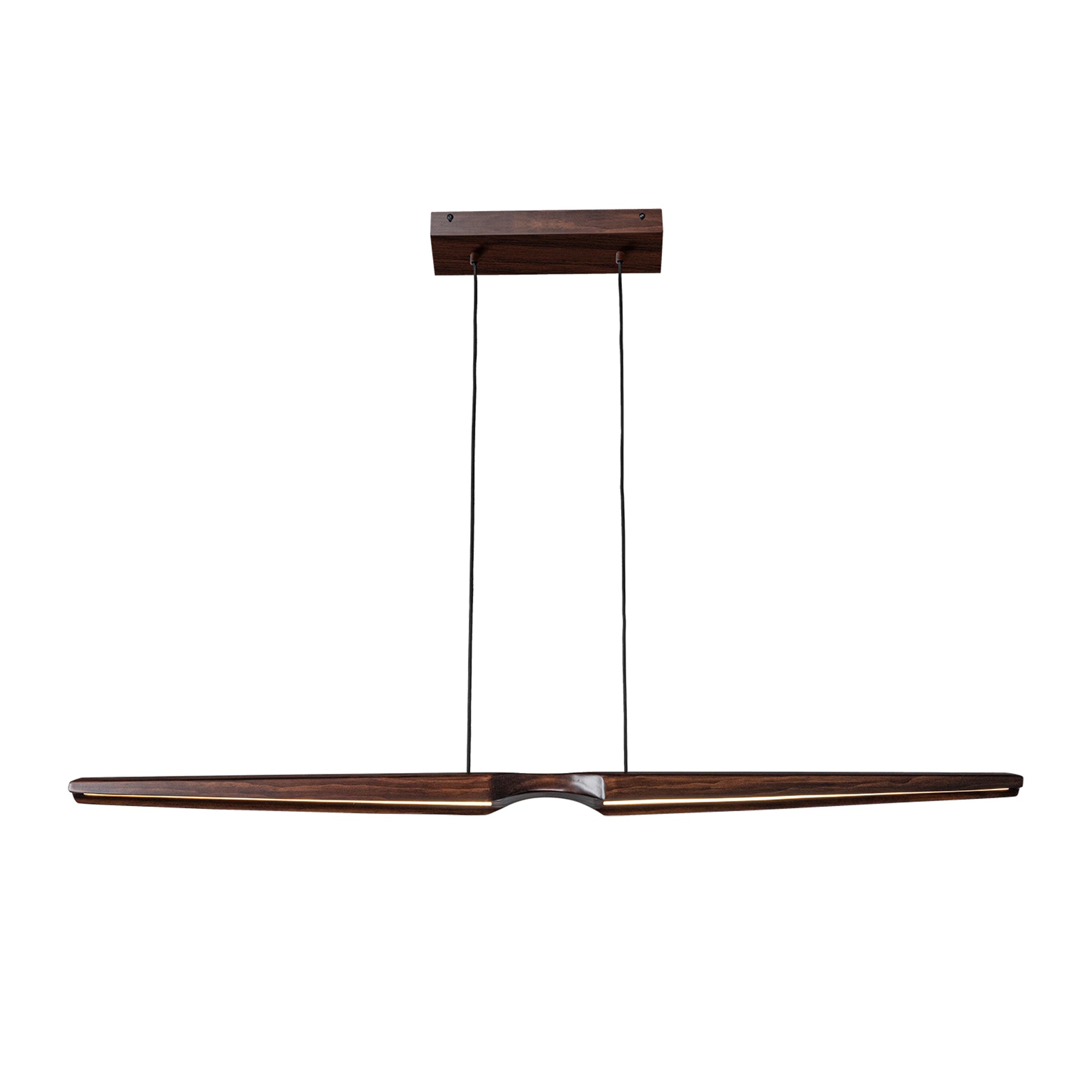Dakota LED Linear Pendant in Walnut Finish | Kuzco Lighting