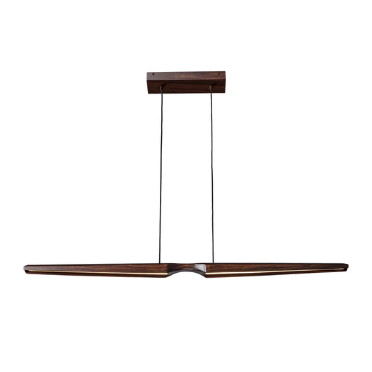 Dakota LED Linear Pendant in Walnut Finish | Kuzco Lighting