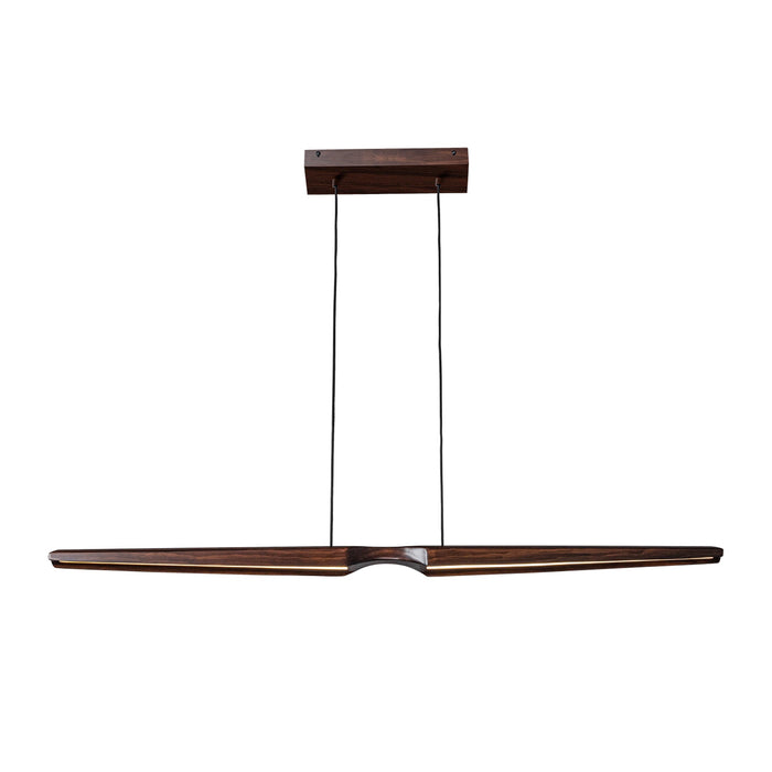 Dakota LED Linear Pendant in Walnut Finish | Kuzco Lighting
