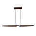 Dakota LED Linear Pendant in Walnut Finish | Kuzco Lighting